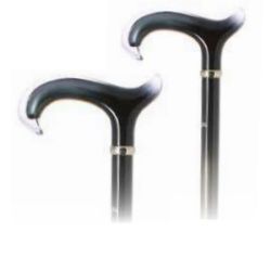 Canne Bois Hêtre Gris Noir