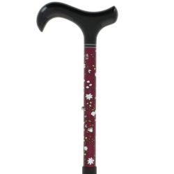 Canne pliante réglable en carbone bordeaux