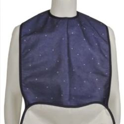 Bavoir Imperméable - Boutons Pressions - Bleu