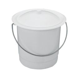 Seau Hygiénique - Anse - Plastique - Blanc