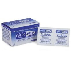 Tampons Alcoolisés - 68 x 34 cm - Boîte de 100