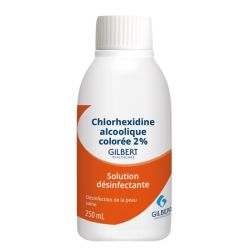 Chlorhexidine alcoolique colorée 2% – Solution antiseptique cutanée