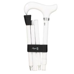 Canne pliante en aluminium blanche