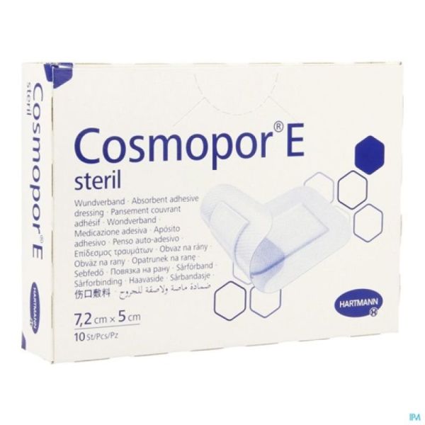 Cosmopor E pansement adhésif stérile 7,2 × 5 cm – boîte de 10
