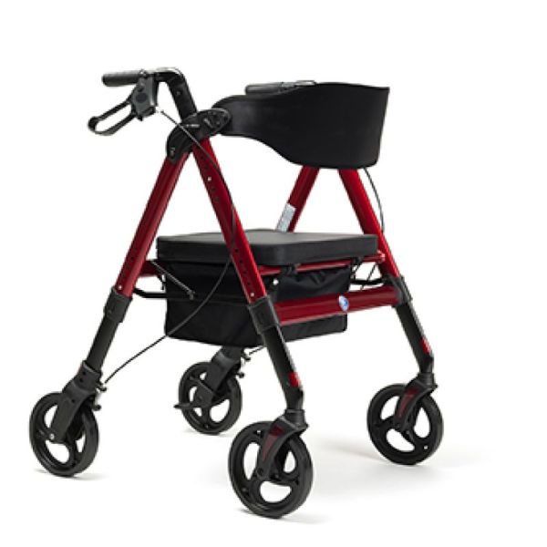 Rollator 4 Roues Goliat XXL  200Kg Rouge