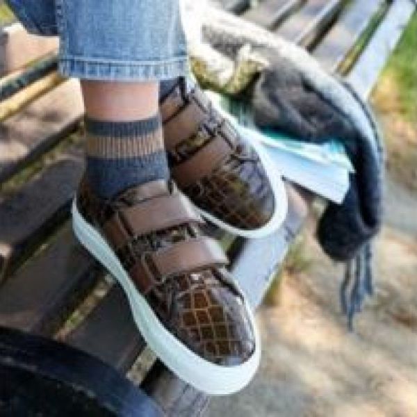 Chaussures Thérapeutiques - CHUT -  AD 2433 - Marron effet croco