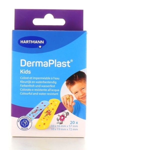 DermaPlast Kids – boîte de 20 pansements enfants - 2 tailles