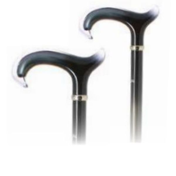 Canne Bois Hêtre Gris Noir