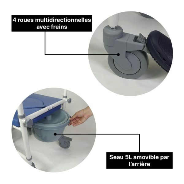 Chaise de douche / WC Aston