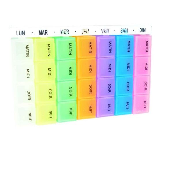 Pilulier semainier 7 jours – 28 compartiments