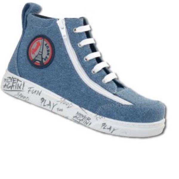 Frenchy Toile - Chaussures à Volume Variable - Bleuet