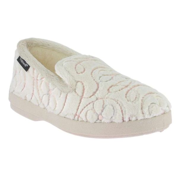 Chaussons Confort - Géraldine - Blanc