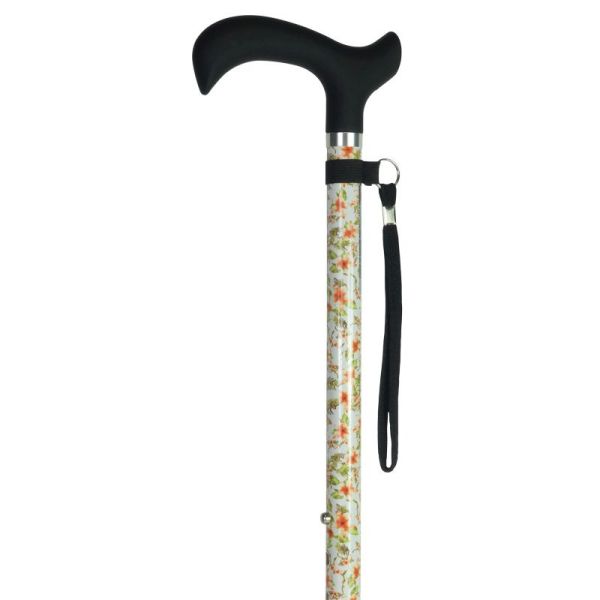 Canne de marche design en aluminium - Pliante - Oranger