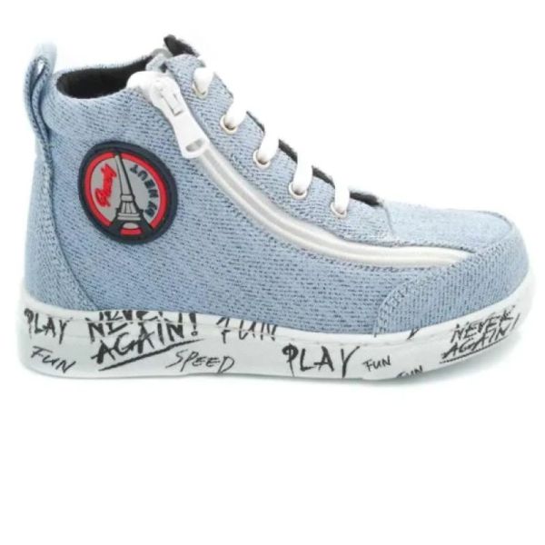 Frenchy Toile - Chaussures à Volume Variable - Bleu Ciel