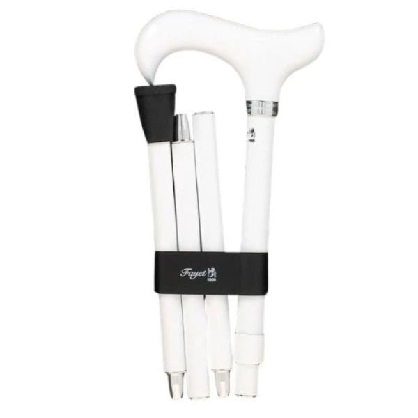 Canne pliante en aluminium blanche